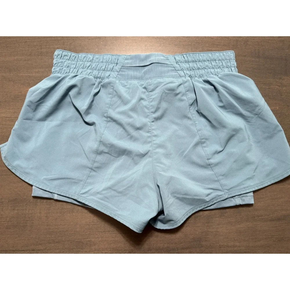 Women's NIKE DRI-FIT Blue Activewear Athletic Shorts with spandex Size Med